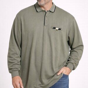 Men’s Falcon Bay Classics Collection Long Sleeve Pullover Gren Militar– Size 6XL